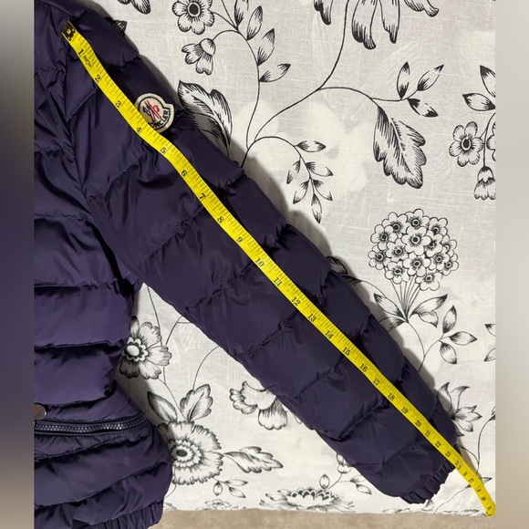 Authentic Moncler Purple Peplum Hooded Coat Women’s Size 2 - Picture 13 of 13